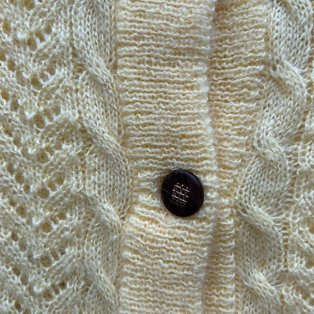 Yellow Women's Cardigan Sweater - Picture 3 of 7